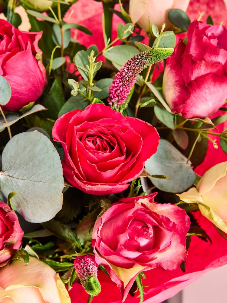Lipsy Pink Autumn Rose Fresh Flower Bouquet in Gift Bag - Image 4 of 4