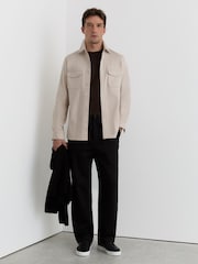 Reiss Stone Mcrae Twin-Pocket Overshirt with Stretch - Image 3 of 7