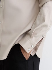 Reiss Stone Mcrae Twin-Pocket Overshirt with Stretch - Image 4 of 7