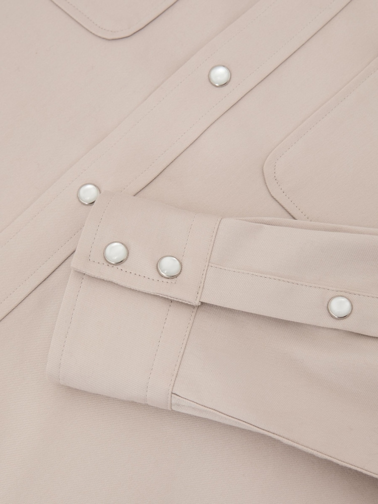 Reiss Stone Mcrae Twin-Pocket Overshirt with Stretch - Image 7 of 7