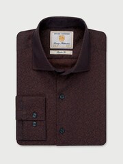 Brook Taverner Blue Cotton Jacquard Shirt - Image 3 of 5