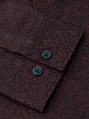 Brook Taverner Blue Cotton Jacquard Shirt - Image 4 of 5
