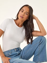 Roman Blue Petite Petite Bootcut Stretch Denim Trousers - Image 4 of 5