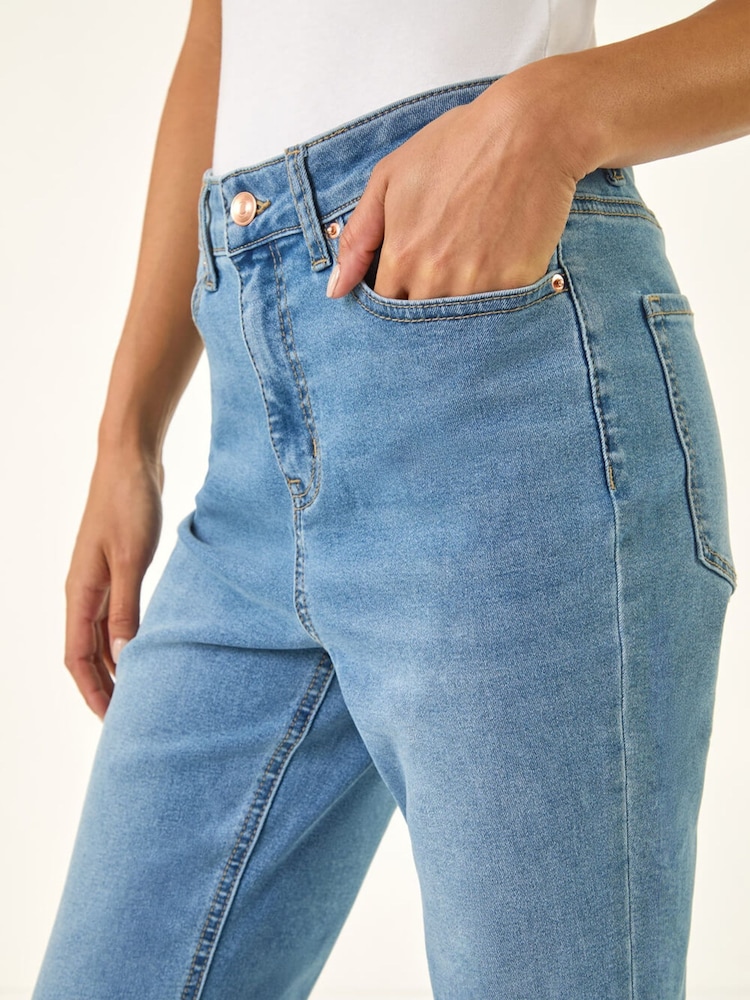 Roman Blue Petite Bootcut Stretch Denim Trousers - Image 9 of 9 Roman Blue Petite Bootcut Stretch Denim Trousers - Image 9 of 9