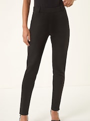 Roman Black Petite Suedette Stretch Denim Leggings - Image 4 of 5