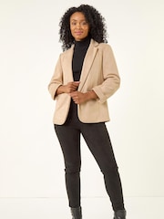 Roman Natural Petite Suedette Blazer - Image 1 of 4
