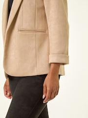 Roman Natural Petite Suedette Blazer - Image 4 of 4