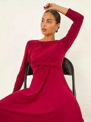 Roman Petite Twist Front Stretch Dress - Imagem 1 de 5