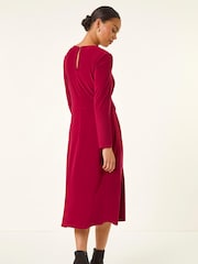 Roman Petite Twist Front Stretch Dress - Imagem 3 de 5