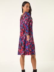 Roman Red Petite V-Neck Swing Dress - Image 3 of 5