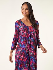 Roman Red Petite V-Neck Swing Dress - Image 4 of 5