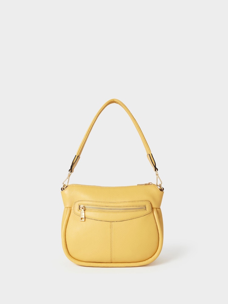 Osprey London Yellow The Hendrix Leather Shoulder Bag - Image 2 of 4