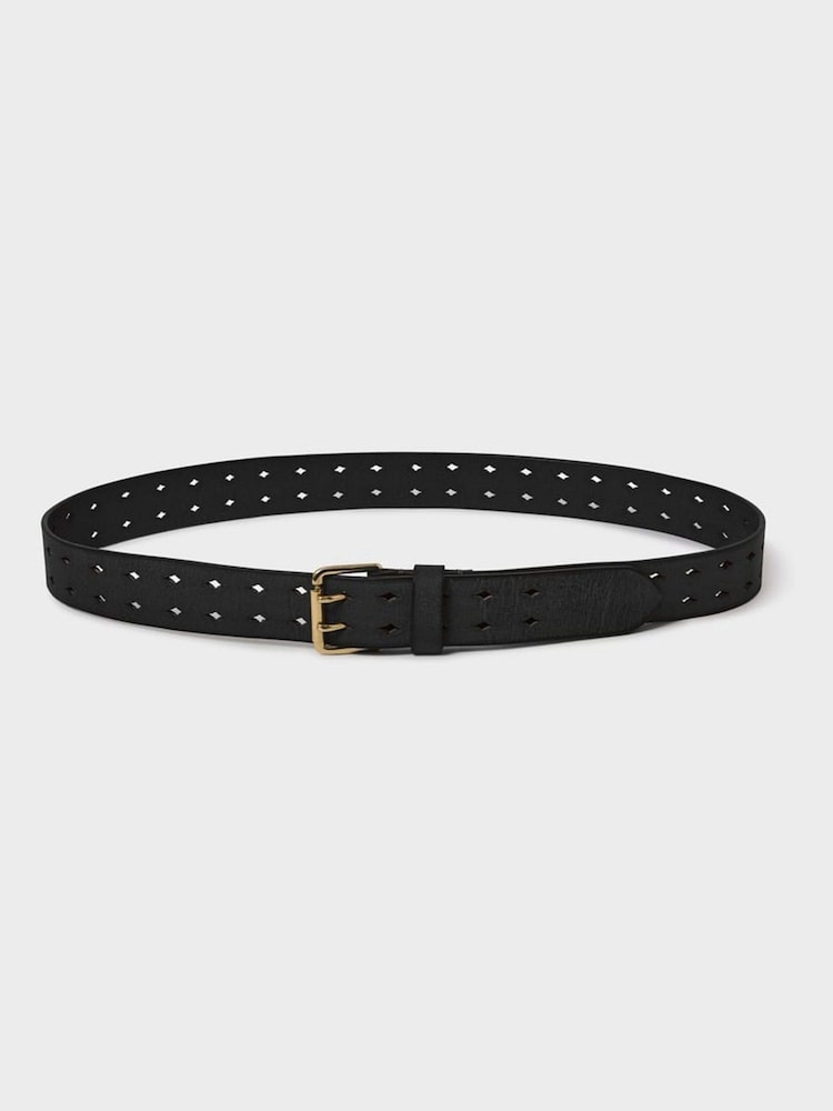 Osprey London The Neverending Double Leather Black Belt - Image 1 of 1