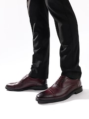 Base London Red Ascot Toe Cap Oxford Shoe - Image 3 of 7