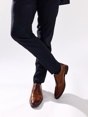 Base London Brown Ascot Toe Cap Oxford Shoe - Image 2 of 7