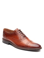 Base London Brown Ascot Toe Cap Oxford Shoe - Image 6 of 7