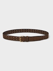 Osprey London The Neverending Double Leather Brown Belt - Image 1 of 2