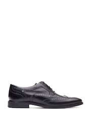 Base London Black Clarence Brougue Shoe - Image 1 of 4
