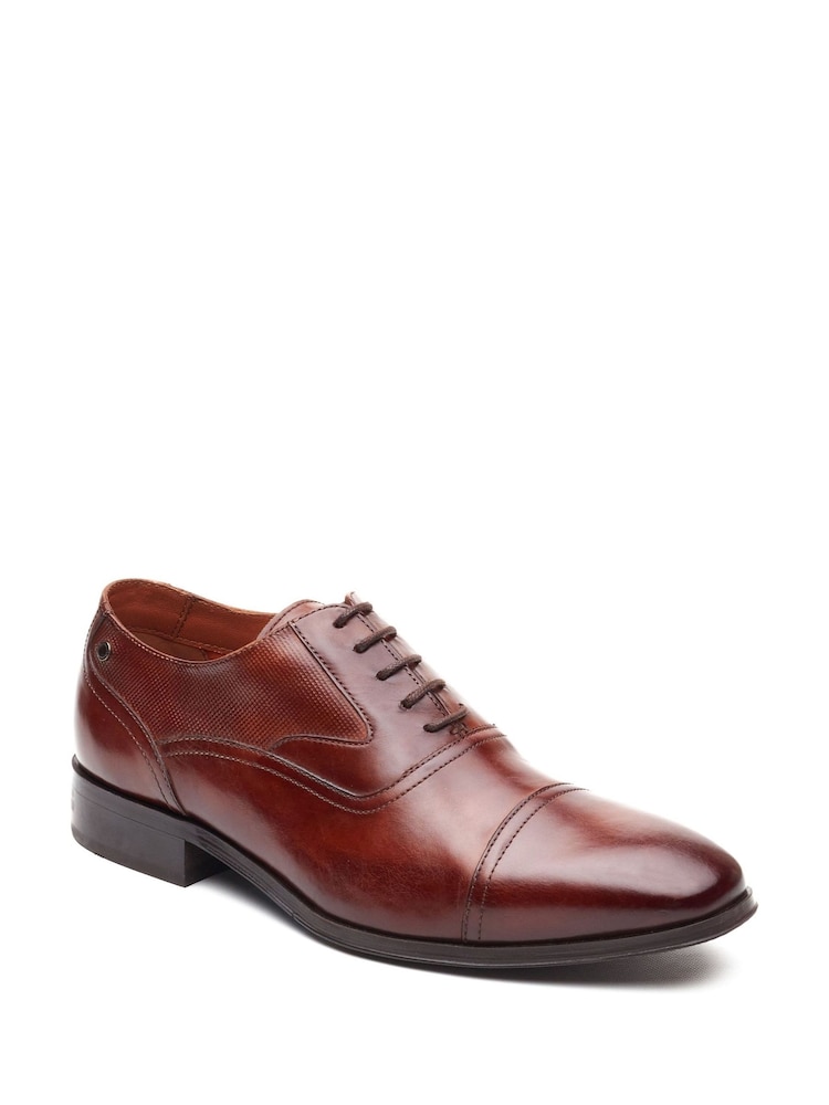 Base London Brown Portico Toe Cap Oxford Shoe - Image 2 of 4