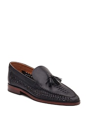 Base London Blue Bracken Leather Weave Loafer - Image 2 of 4