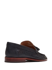 Base London Blue Bracken Leather Weave Loafer - Image 3 of 4