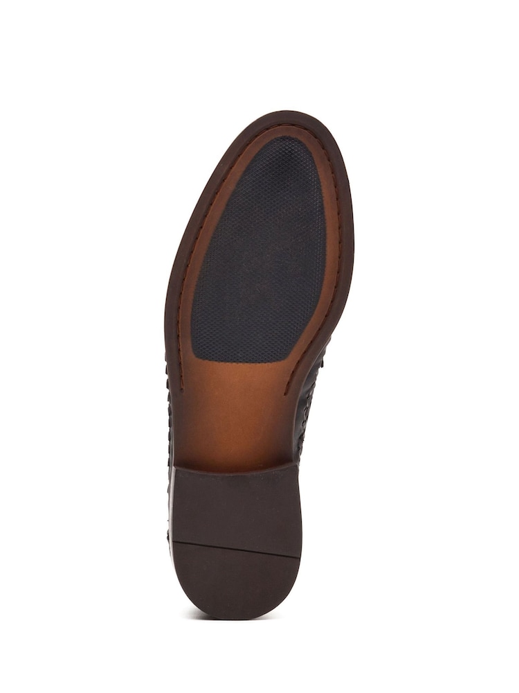 Base London Blue Bracken Leather Weave Loafer - Image 4 of 4 Base London Blue Bracken Leather Weave Loafer - Image 4 of 4
