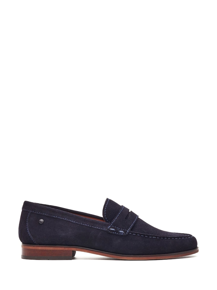 Base London Blue Slate Penny Loafer - Image 1 of 4 Base London Blue Slate Penny Loafer - Image 1 of 4