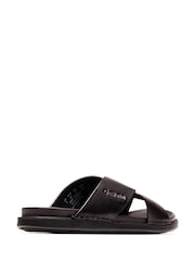 Base London Black Drift Cross Strap Sandal - Image 2 of 5