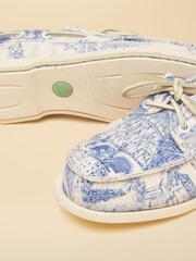 Joules X Chatham Toile De Jouy Jetty Deck Shoes - Image 5 of 6