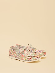 Joules X Chatham Ditsy Jetty Deck Shoes - Image 1 of 6