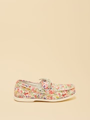 Joules X Chatham Ditsy Jetty Deck Shoes - Image 2 of 6