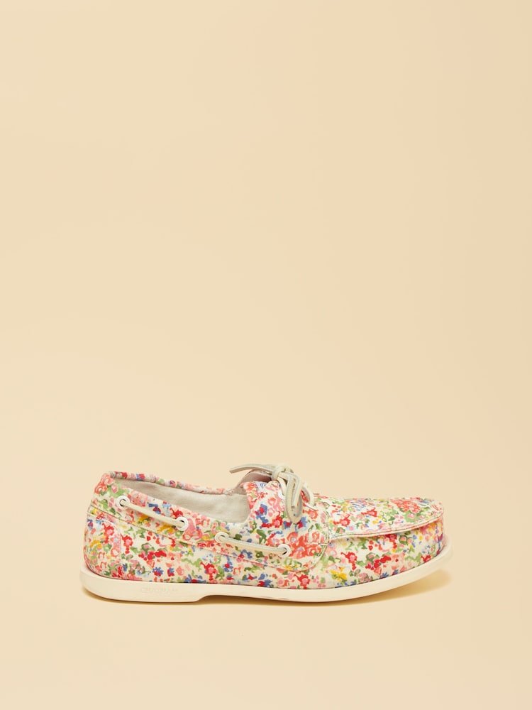 Joules X Chatham Ditsy Jetty Deck Shoes - Image 2 of 6