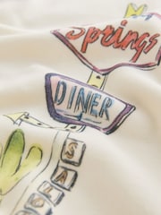 Ecru Beaded Graphic Summer Motel Sweatshirt - Image 7 of 8