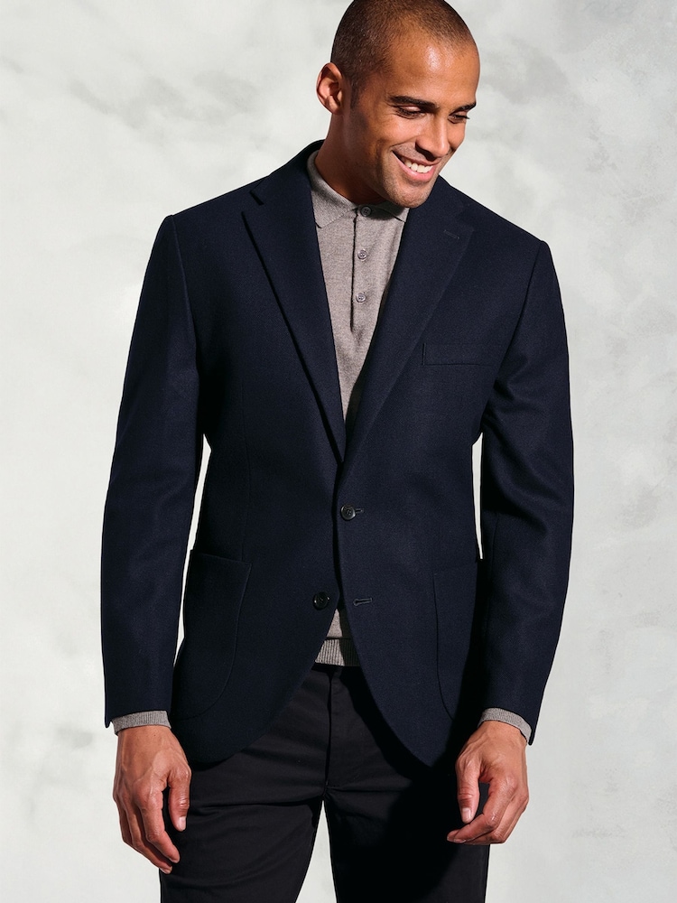 Brook Taverner Blue Italian Wool Jacket - Image 1 of 5 Brook Taverner Blue Italian Wool Jacket - Image 1 of 5