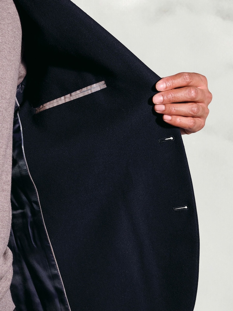 Brook Taverner Blue Tailored Fit Italian Wool Jacket - Image 6 of 6 Brook Taverner Blue Tailored Fit Italian Wool Jacket - Image 6 of 6