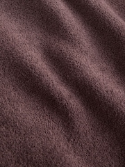 Chocolate Brown Towelling Zip Through Hoodie - Image 4 of 4