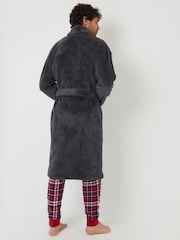 Threadbare Grey Borg Dressing Gown - Image 3 of 4
