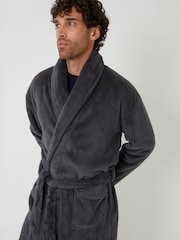 Threadbare Grey Borg Dressing Gown - Image 4 of 4