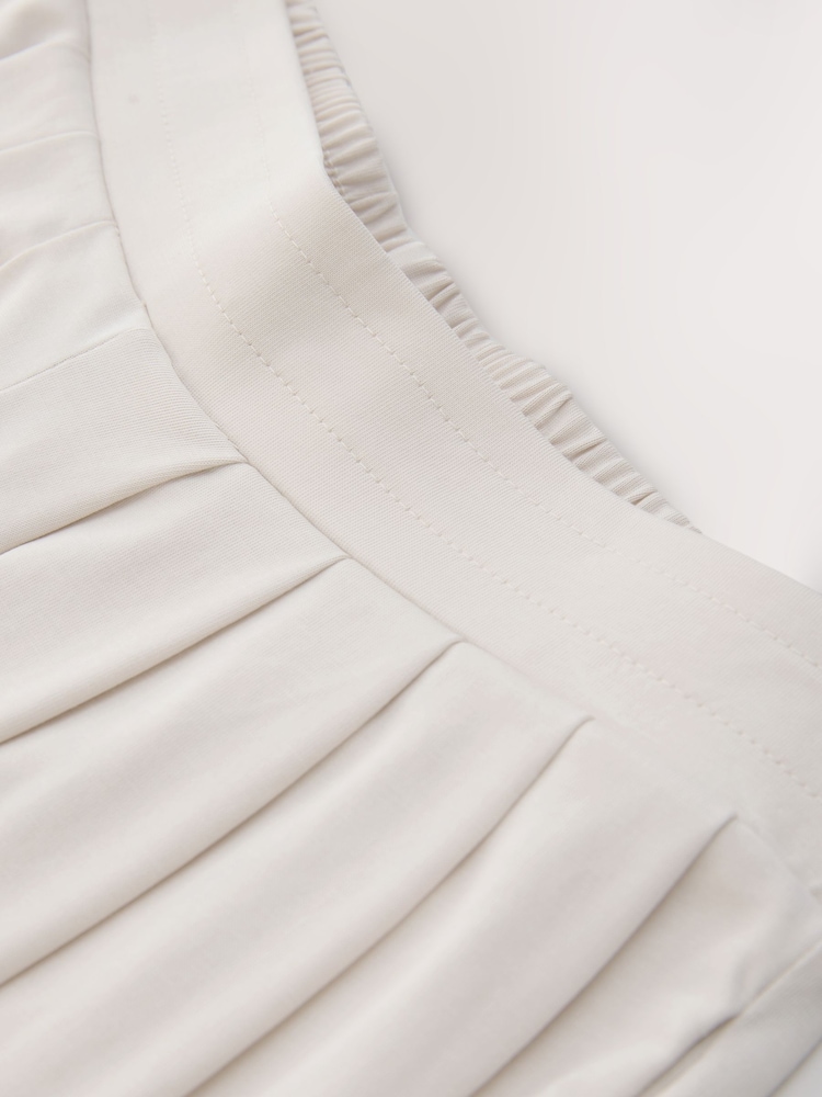 Neutral Slinky Pleated Balloon Trousers - Image 7 of 7 Neutral Slinky Pleated Balloon Trousers - Image 7 of 7