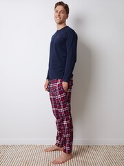 Threadbare Grey Check Long Pyjamas Set 2 Pack - Image 2 of 5