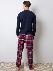 Threadbare Grey Check Long Pyjamas Set 2 Pack - Image 4 of 5
