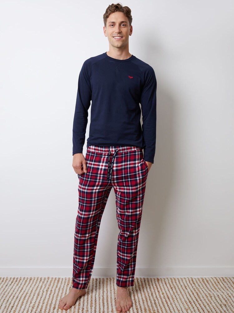 Threadbare Grey Check Long Pyjamas Set 2 Pack - Image 5 of 5