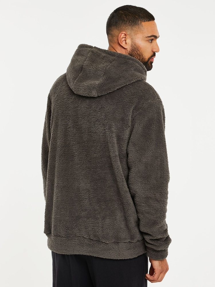 Threadbare Grey Borg Lounge Hoodie - Image 2 of 4