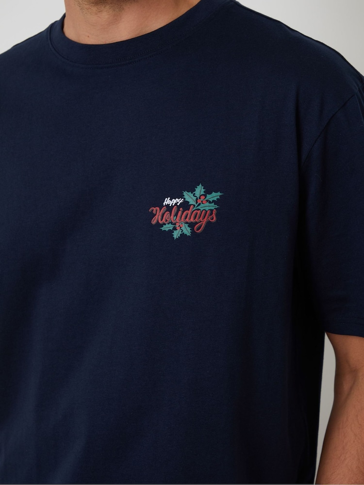 Threadbare Blue Christmas Graphic Lounge Set - Image 4 of 4 Threadbare Blue Christmas Graphic Lounge Set - Image 4 of 4
