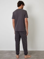 Threadbare Grey Peached Cotton Pyjamas Set - Image 2 of 4