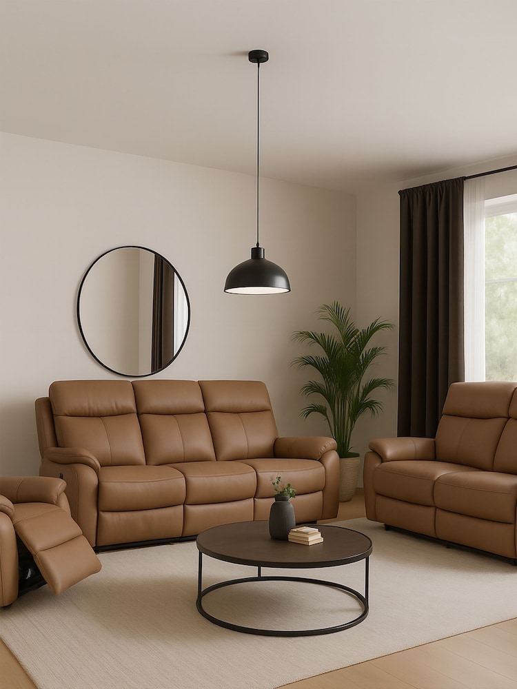 Aspire Furniture Tan Kingsmere Power Recliner Sofa and Chair Set Suite - Image 1 of 6