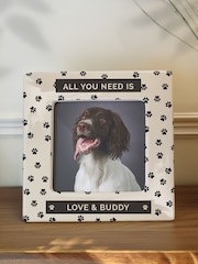 Personalised Pet Paw Print Ceramic 4x4 Frame by PMC - Image 3 of 3