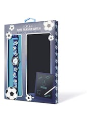 Tikkers Blue 3D Football Silicone Strap Watch & Drawing Pad Set - Image 5 of 5