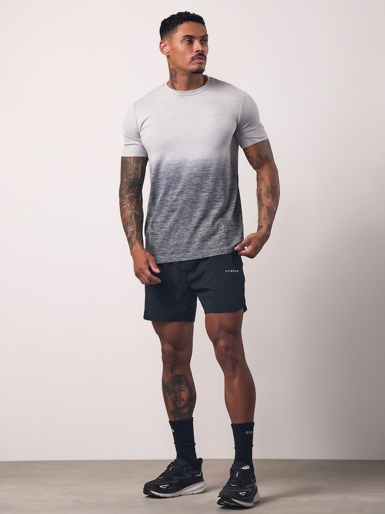 Gym King Black Relentless Ombre Seamless T-Shirt - Image 1 of 4 Gym King Black Relentless Ombre Seamless T-Shirt - Image 1 of 4