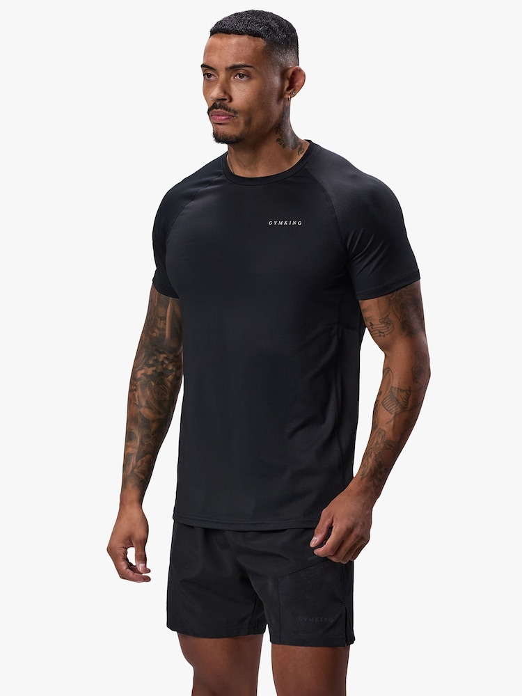 Gym King Black Energy Linear T-Shirt - Image 2 of 4